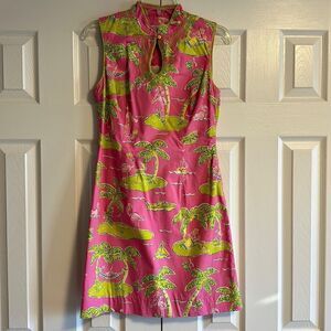 Lily Pulitzer Women’s Pink Flamingo Palm Tree & Golf Vacation Dress